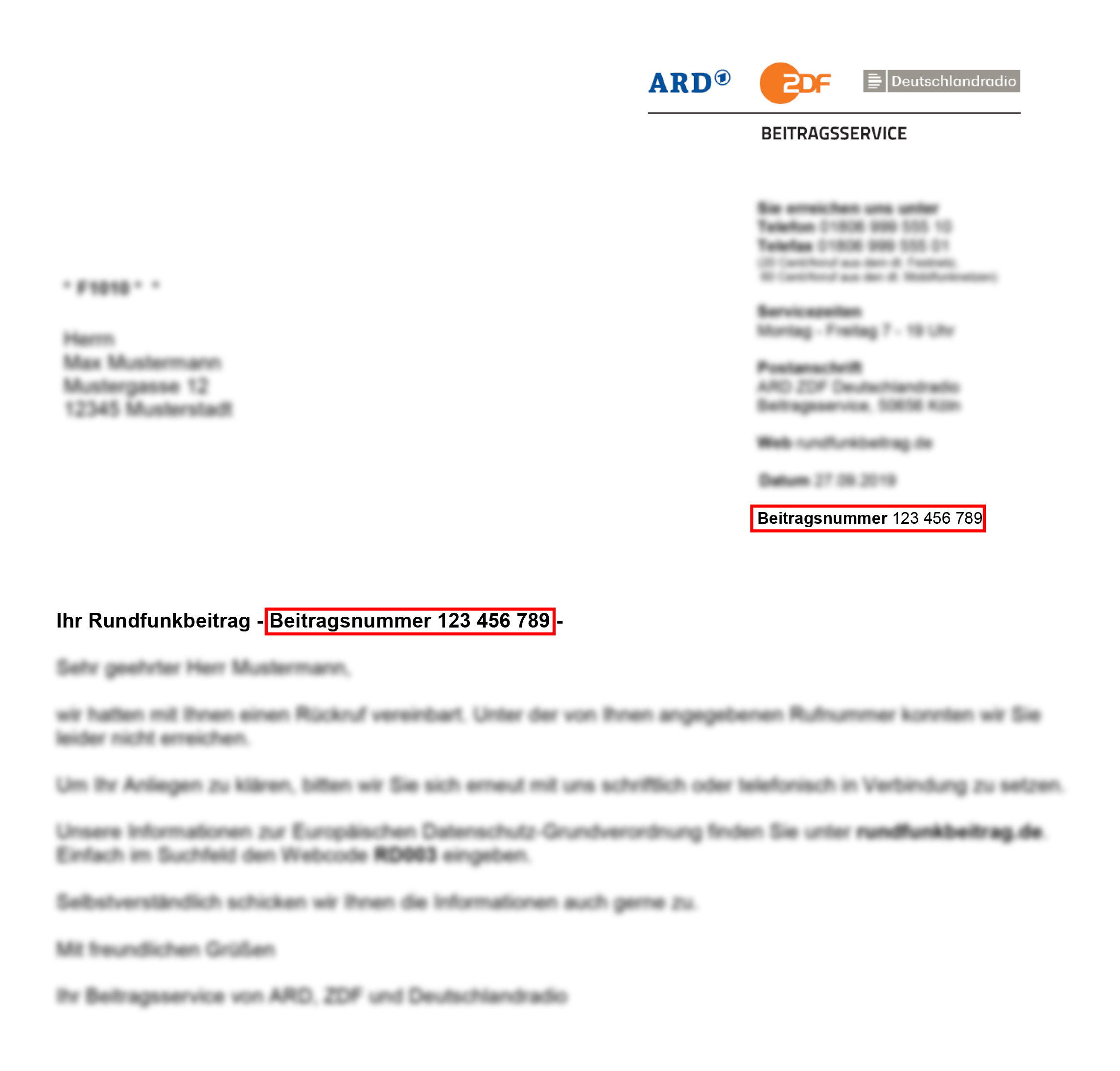 Hier finden Sie die Beitragsnummer im Kontaktblock Hier finden Sie die Beitragsnummer im Kontaktblock